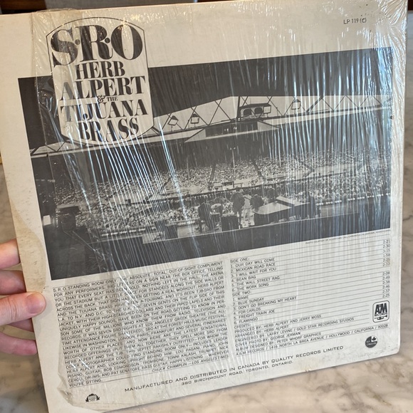 Vintage Herb Alpert And The Tijuana Brass - S.R.O LP 119 VG+ Vinyl LP AB5 - Picture 2 of 4